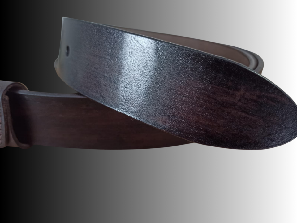 Deri Erkek Kemer El Yapımı ALA-KAHVE - 140cm/56